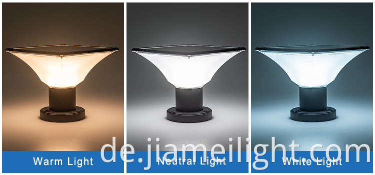 IP65 wasserdichtes Außen -Hoch -Lumen -Solar -Gate nach Säule Licht LED